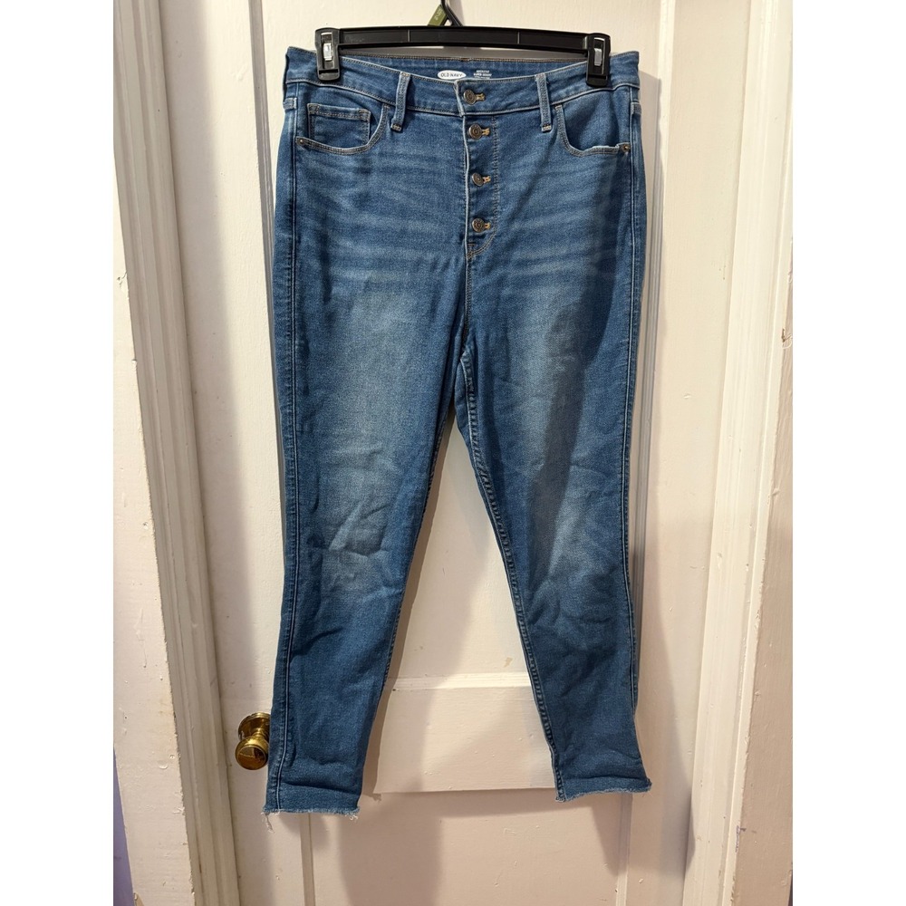 Old Navy Rockstar Super Skinny Button Fly Jeans in 14‎